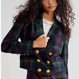 Ronny Kobo Rocky plaid blazer